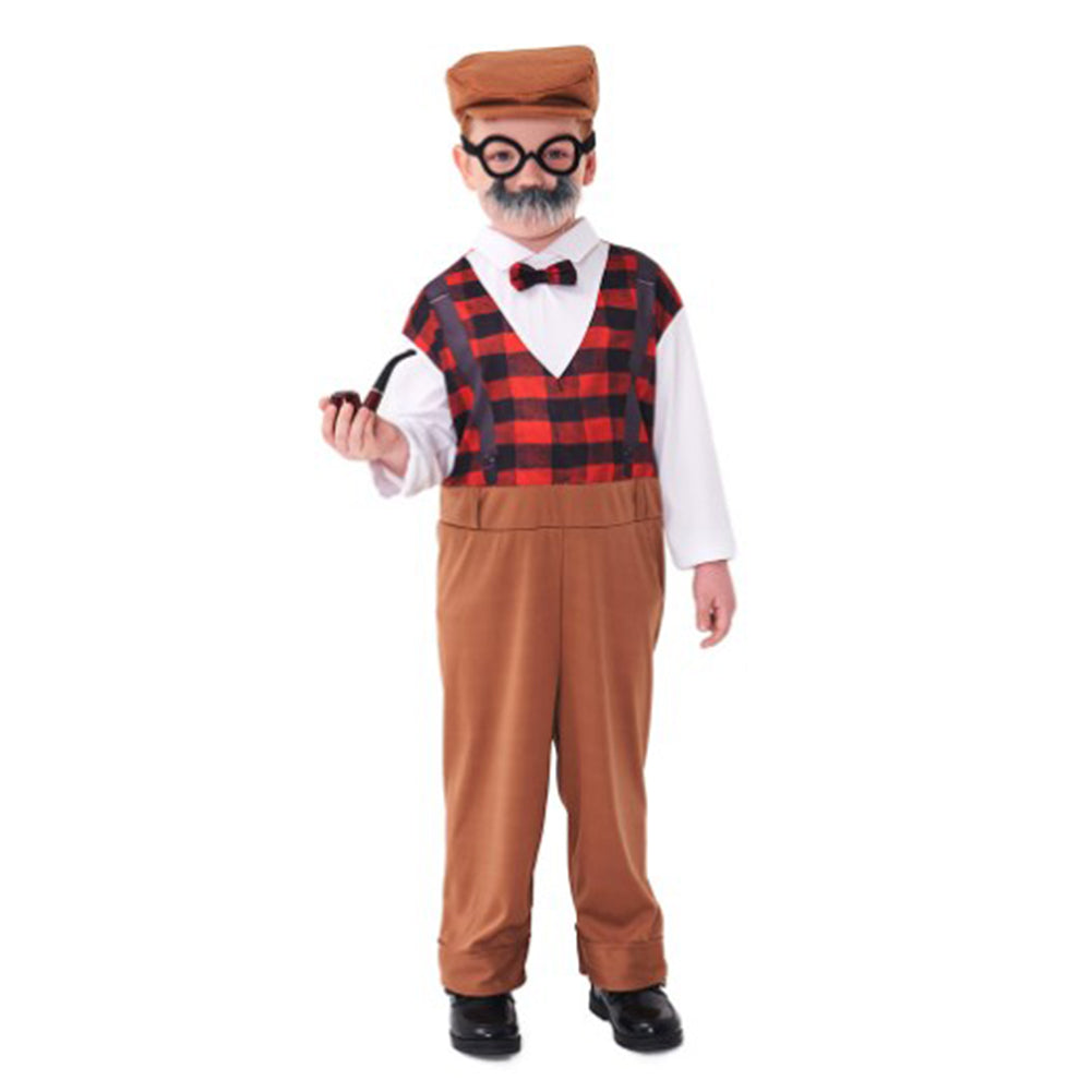 Grandpa Brown Cosplay Costume Outfits Halloween Carnival Suit For Kids