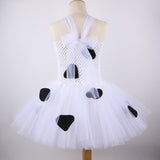 Kids Girls Milk Cow Tutu Dress Halloween Carnival Animal Dress Cosplay Costumes Toddler Cow Outfits - INSWEAR