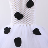 Kids Girls Milk Cow Tutu Dress Halloween Carnival Animal Dress Cosplay Costumes Toddler Cow Outfits - INSWEAR