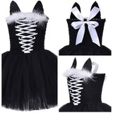 Girls Cartoon Cat Cosplay Costume Dress Halloween Carnival Party Disguise Suit
