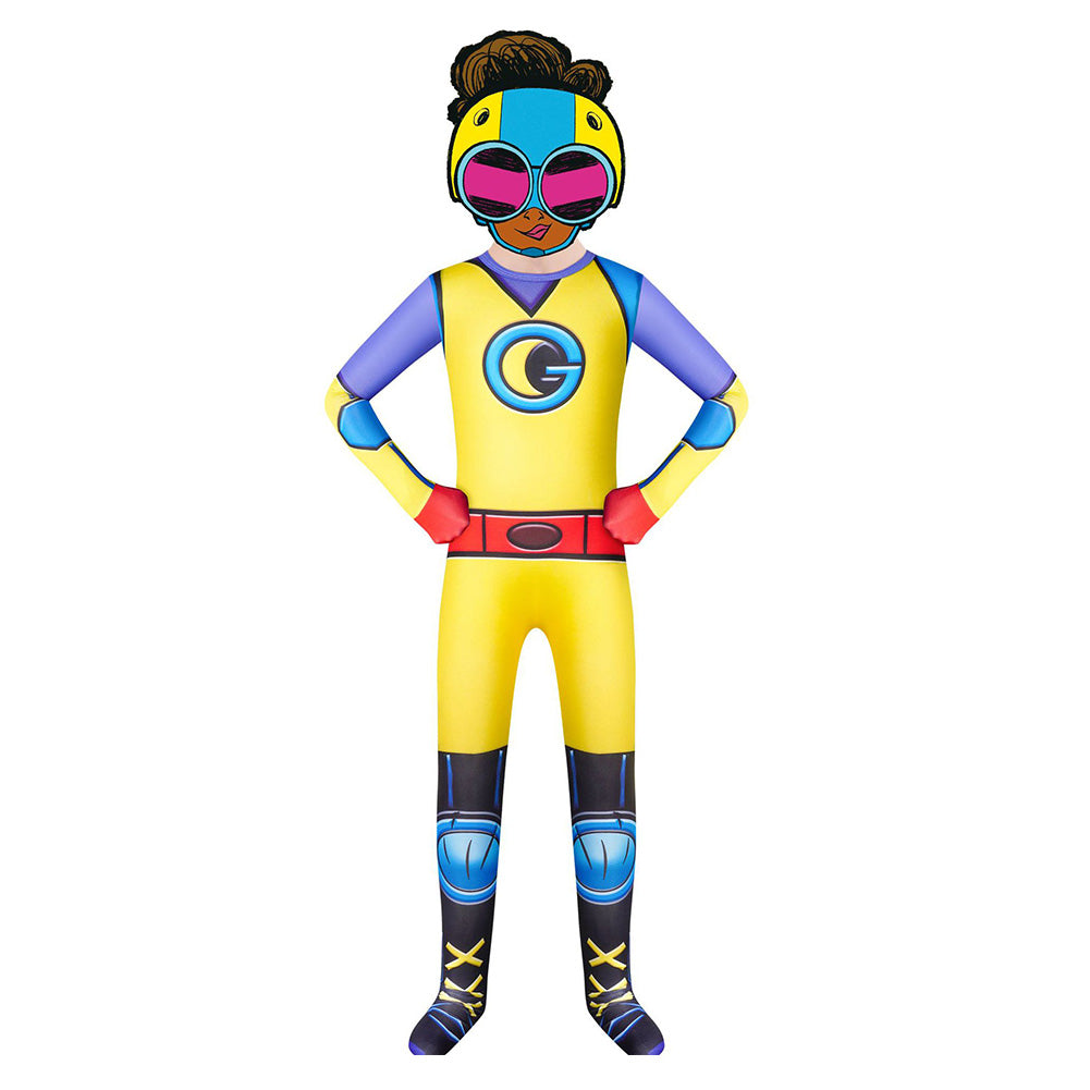 Kids Moon Girl and Devil Dinosaur Jumpsuit Moon Girl Cosplay Halloween Party Stage Show Child Kids Jumpsuit - INSWEAR