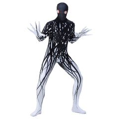 Halloween Adult Men Full Body Lycra Spandex Black Horror Ghost Zentai Suit Cosplay Costumes - INSWEAR