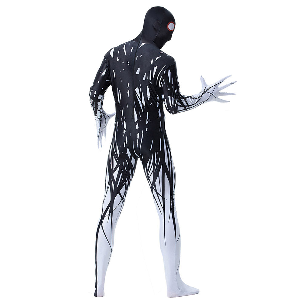 Halloween Adult Men Full Body Lycra Spandex Black Horror Ghost Zentai Suit Cosplay Costumes - INSWEAR