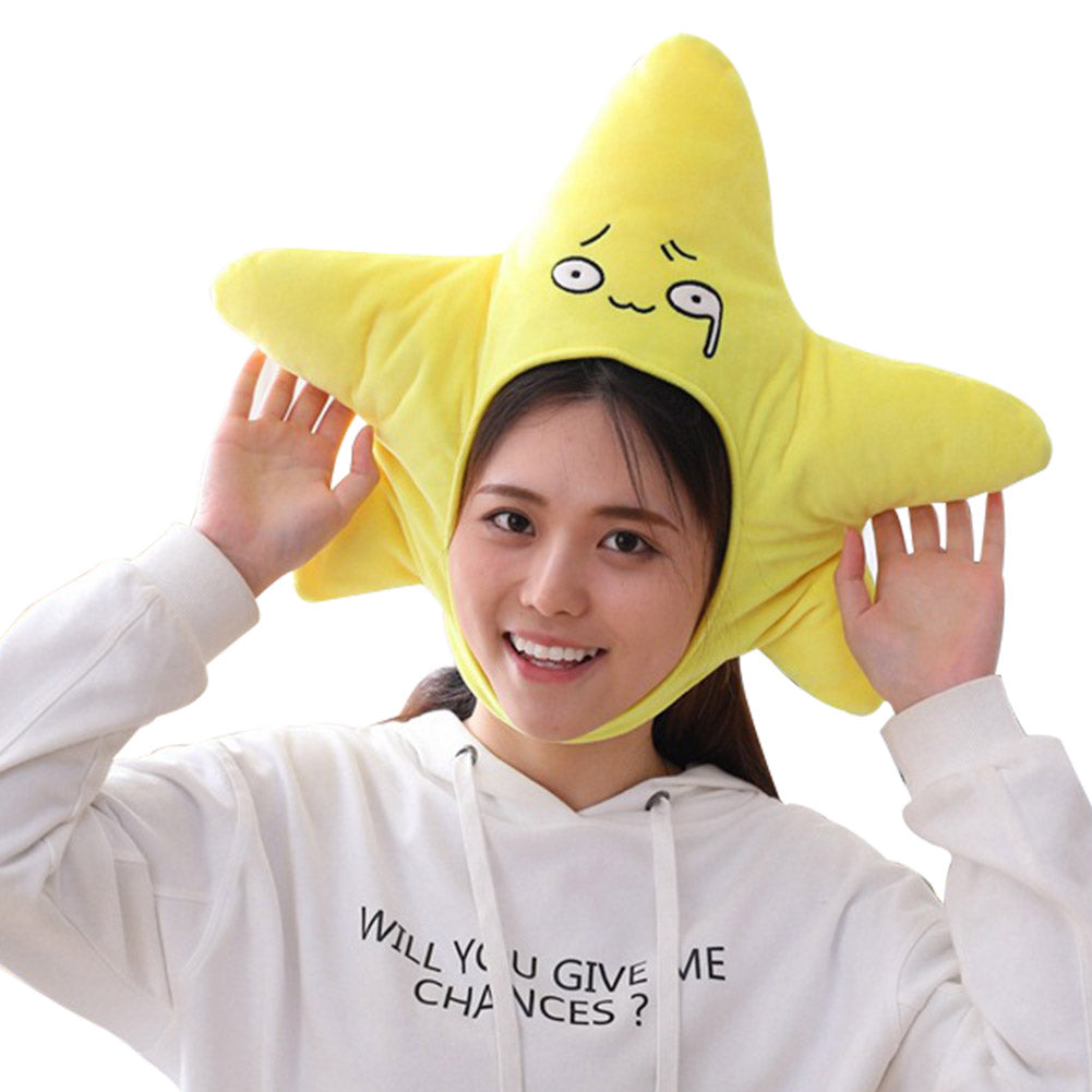 Funny Plush Star Hat Cap Party Gift Halloween Christmas Novelty Party Dress up Cosplay - INSWEAR