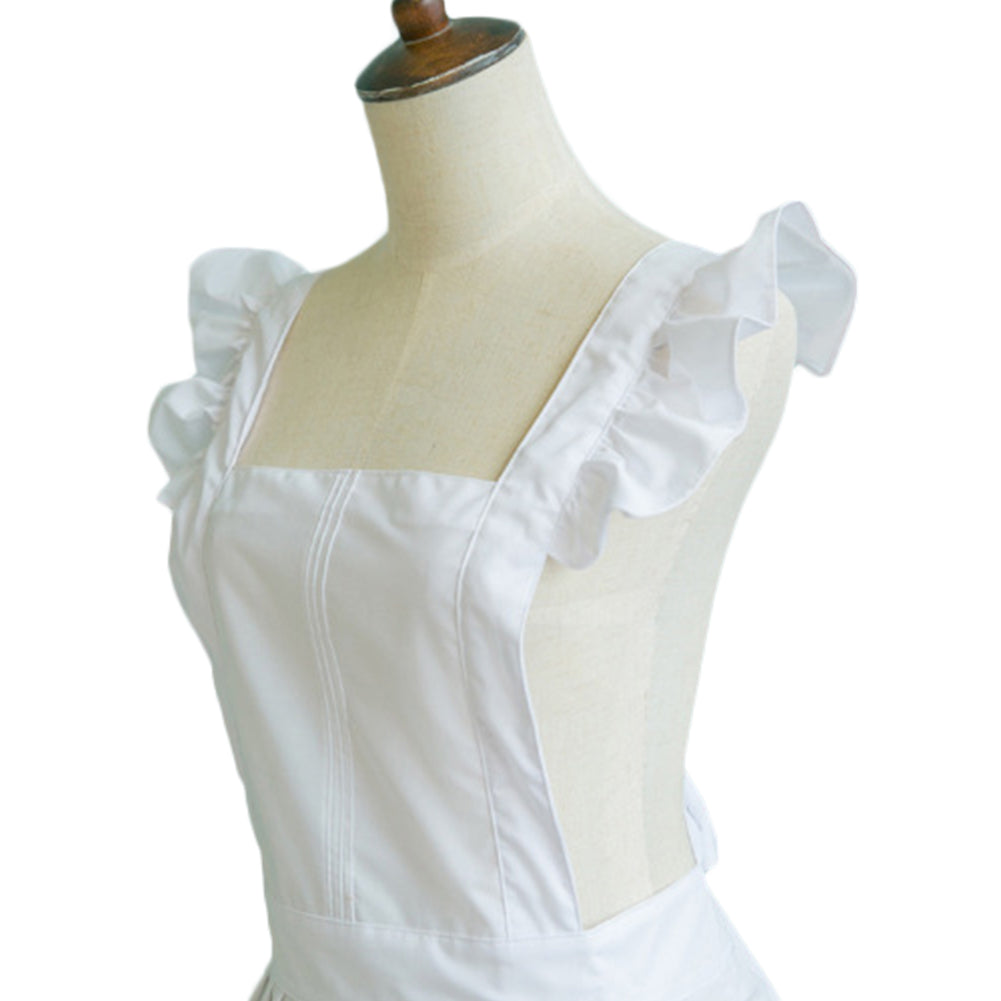 Petite Maid Ruffle Retro Apron Kitchen Cooking Cleaning Fancy Dress Cosplay Costume - INSWEAR