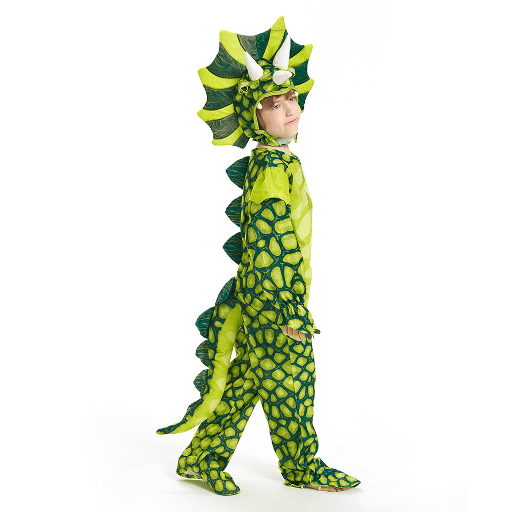 Halloween Boys Dinosaur Cosplay Costume Triceratops Plush Costume - INSWEAR