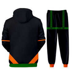 My Hero Academia Katsuki Bakugo Izuku Midoriya Shoto Todoroki Fat Gum Kids Children Pullover Hoodie Pants Set - INSWEAR