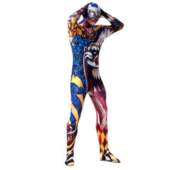 Halloween Adult Men Full Body Lycra Spandex Horror Clown Zentai Suit Cosplay Costumes - INSWEAR