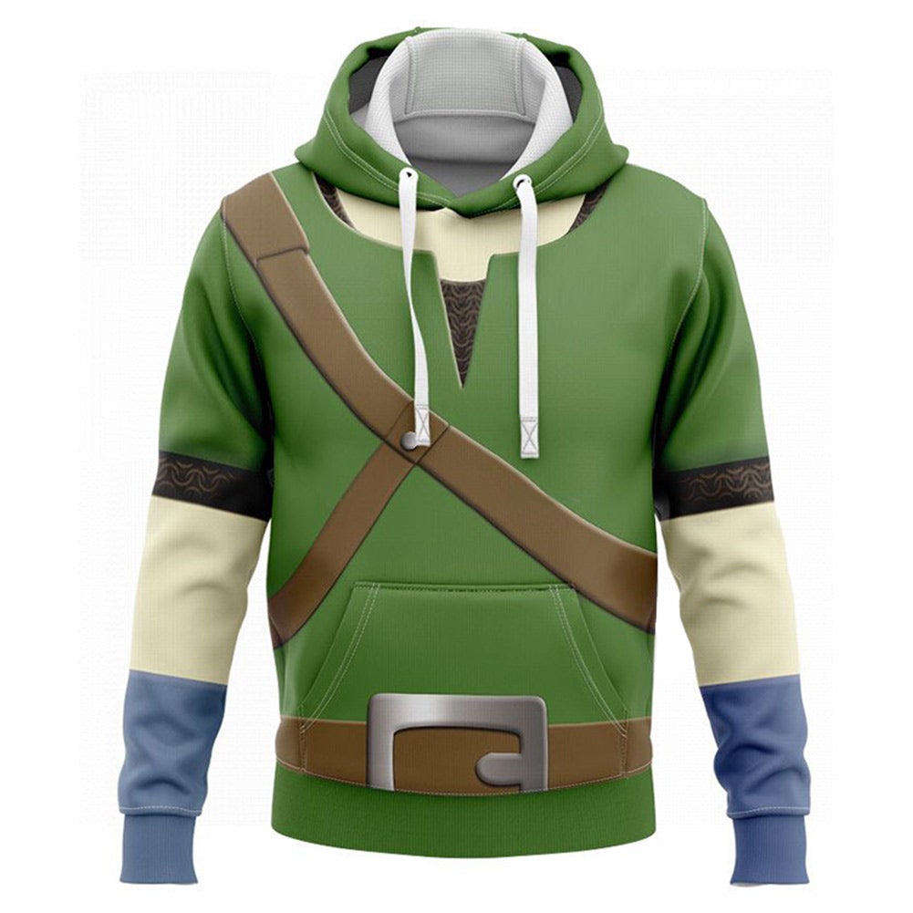 Unisex The Legend of Zelda: Skyward Sword Hoodies Link Cosplay Hooded Sweatshirt Casual Pullover Streetwear - INSWEAR