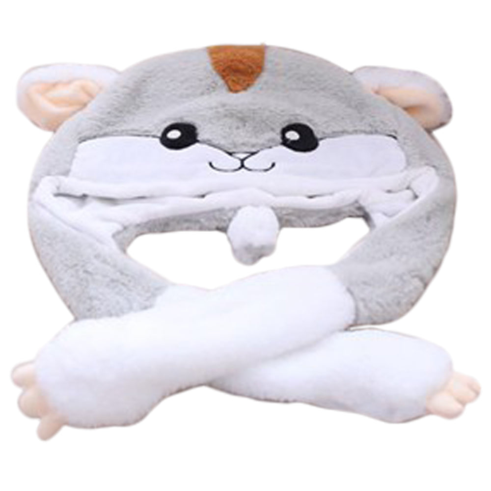 Funny Plush Hamster Hat Cap Party Gift Halloween Christmas Novelty Party Dress up Cosplay - INSWEAR