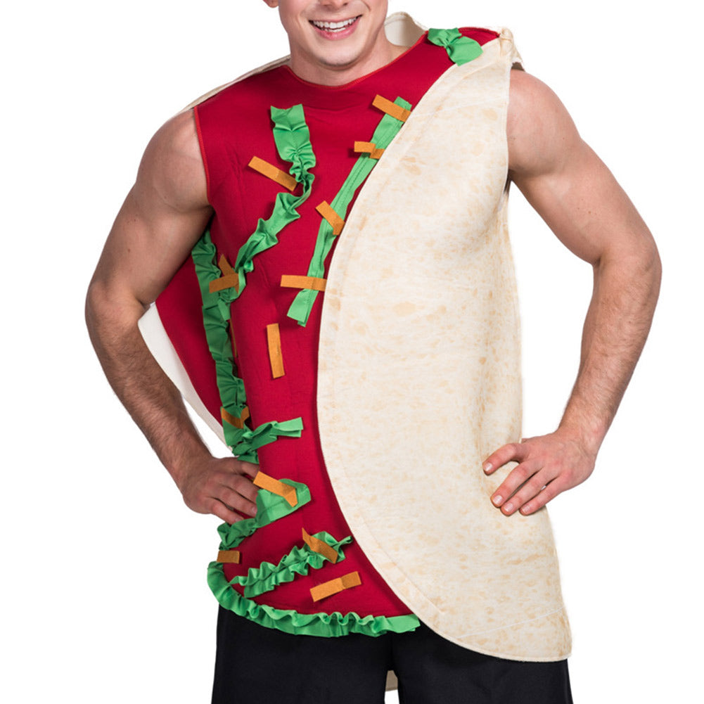 Halloween Men Lightweight Mexican Taco Fancy Cosplay Costume - INSWEAR