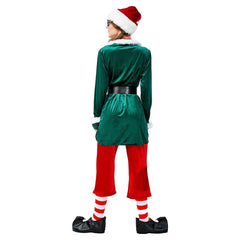 Deluxe Women Green Christmas Elf Costume Cosplay Halloween Costume For Adult Carnival Party Suit - INSWEAR