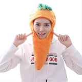 Funny Plush Carrot Hat Cap Party Gift Halloween Christmas Novelty Party Dress up Cosplay - INSWEAR