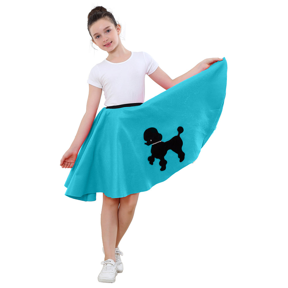 Kids Girls Poodle Dress with Musical Note Printed - INSWEAR