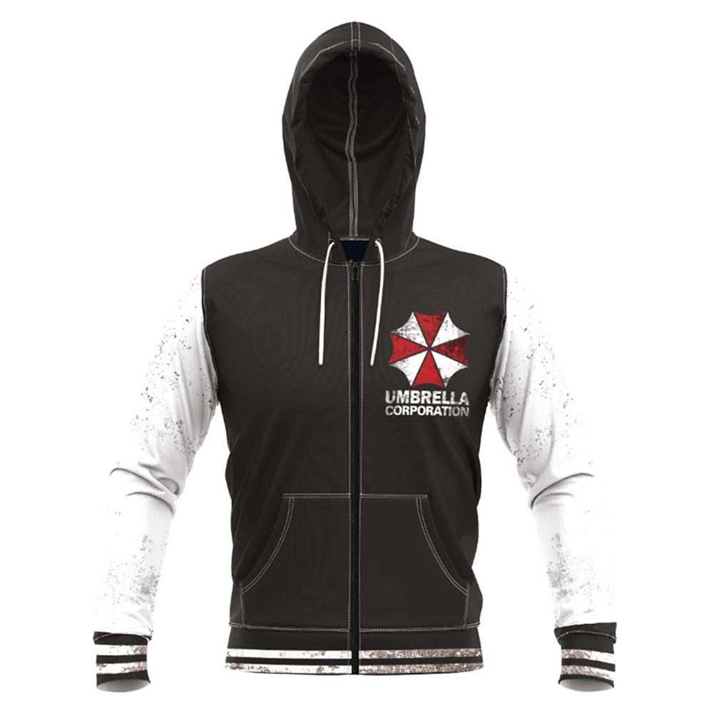Game Resident Evil Cosplay Costume Adult Spring Autumn Zip Up Jacket Top Casual Hooded Coat - INSWEAR