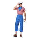 Men Halloween Striped Navy Sailor Role Play Costume Set Club Uniform Costume Outfit - INSWEAR