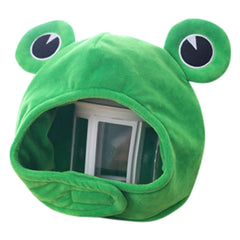 Plush Frog Hat Cap Frog Ears Costume Fuzzy Furry Animal Hats Party Photo Booth Props for Kids and Adults - INSWEAR