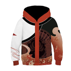 Kids Genshin Impact Hoodies Kaedehara Kazuha Cosplay Hooded Sweatshirt Casual Streetwear Pullover Hoodie - INSWEAR