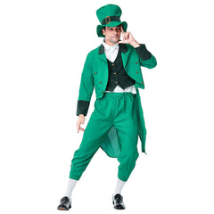 Men Lucky Charms Leprechaun Irish Party Dress St Patrick's Day Fancy Dress Costume Outfit Performance Cosplay Clothing - INSWEAR
