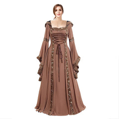 Women Medieval Cosplay Costumes Halloween Carnival Middle Ages Stage Performance Gothic Retro Court Victoria Dress - INSWEAR