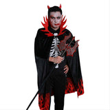 Halloween Adult Cloak Halloween's cape Cosplay Costume Red Demon Flame Cloak - INSWEAR