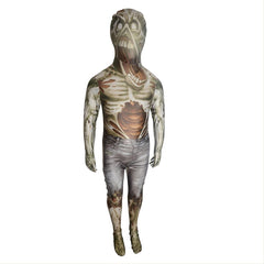 Kids Halloween Horror Skeleton Monster Horrible Cosplay Costume Zentai Bodysuit Suit Jumpsuits - INSWEAR