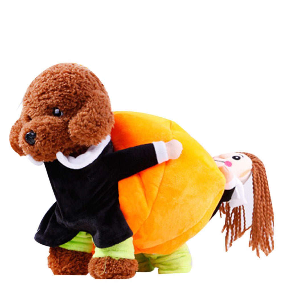 Halloween Puppy Costume Moves Pumpkin Funny Dog's Cosplay Costume - INSWEAR
