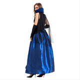 Women Halloween Blue Enchantress Palace Dress New Queen Earl Dress Vampire Party Costume Dress - INSWEAR