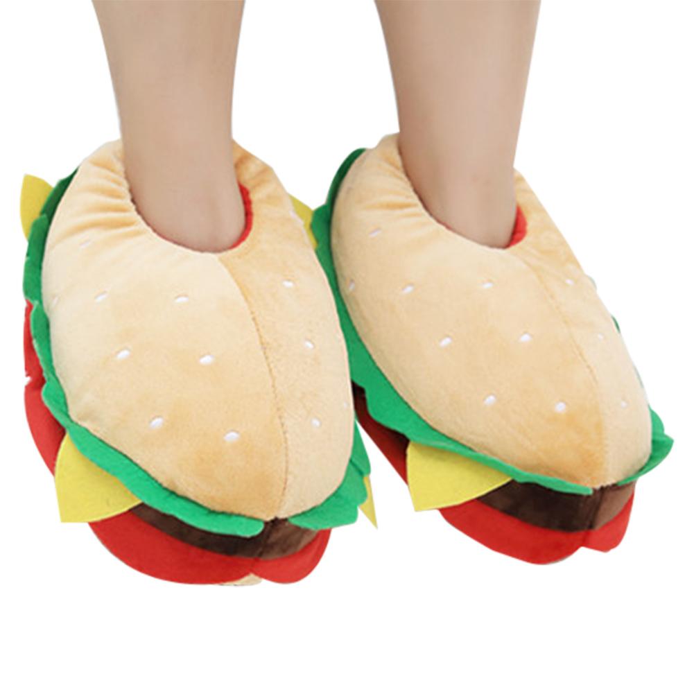 Women Cotton Slippers Hamburger Warm Shoes Home Indoor Shoes Soft Bottom Party Funny Shoes - INSWEAR