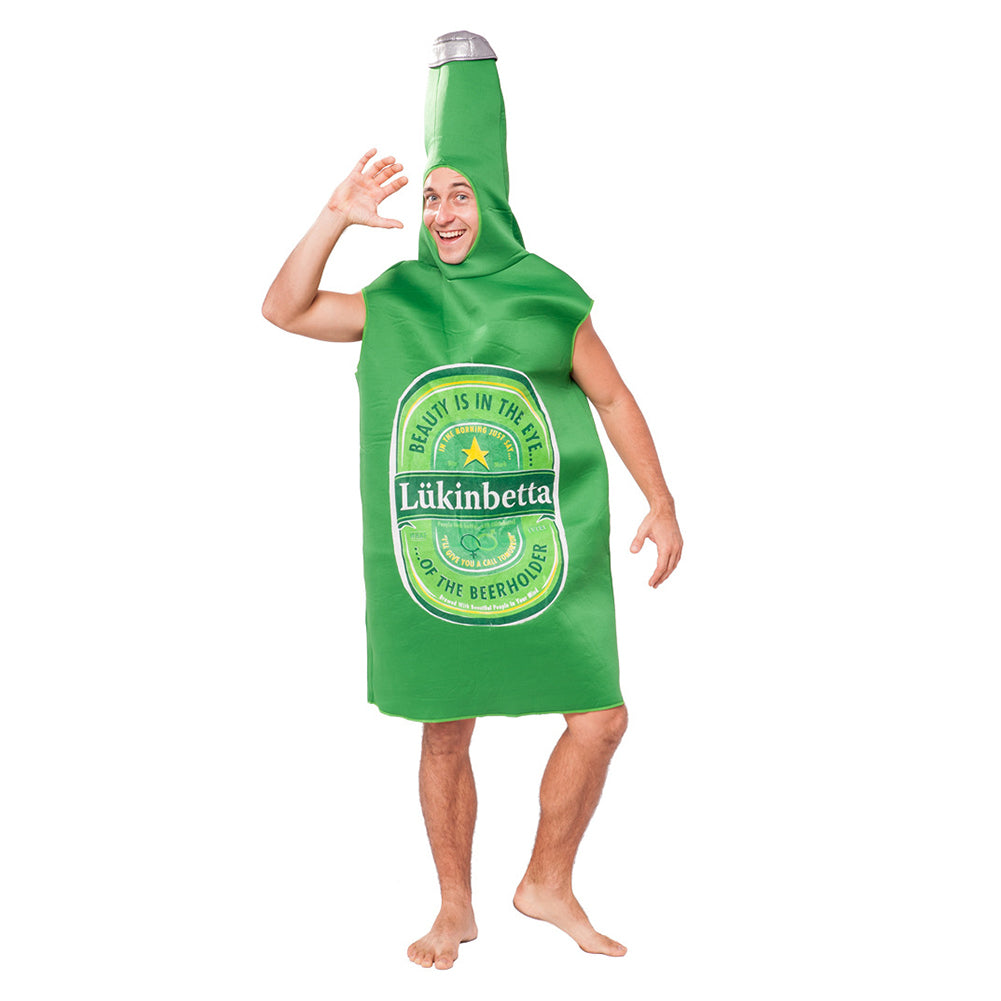 Halloween Men Lightweight Beer Bottle Fancy Cosplay Costume - INSWEAR