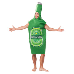 Halloween Men Lightweight Beer Bottle Fancy Cosplay Costume - INSWEAR