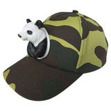 Kids Summer Adjustable Snap Back Flat Brim Outdoor Baseball Cartoon Hat Panda Hip Hop Cap - INSWEAR