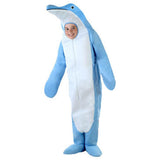 Kids Halloween Ocean Wonderful Animal Costumes Child Dolphin Costume Light Blue Cosplay Jumpsuits - INSWEAR