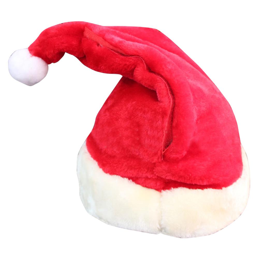 Electric Toy Christmas Hat Red Velvet Embroidered Music Swing Cap Party Decoration Christmas Gift Music Swing Hat - INSWEAR