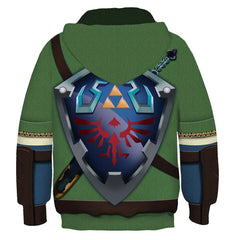 Kids The Legend of Zelda Hoodies Link Cosplay Hooded Sweatshirt Casual Pullover Hoodie - INSWEAR