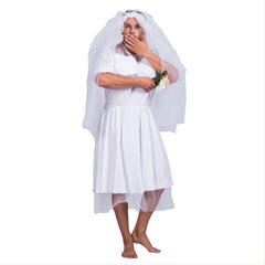 Men Bride Drag Queens Groom Party Funny Comedy Costume Outfit - INSWEAR