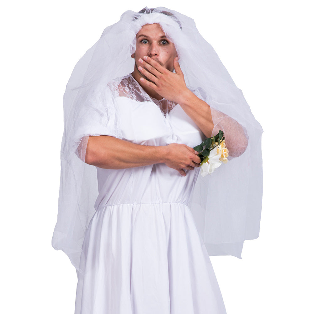 Men Bride Drag Queens Groom Party Funny Comedy Costume Outfit - INSWEAR