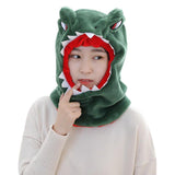 Cute Green Dinosaur Headgear Hat Halloween Christmas Animal Cosplay Headwear - INSWEAR