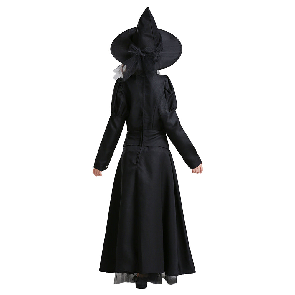 Girls Black Witches Dress Costumes Cosplay Halloween Party Dress Costume - INSWEAR