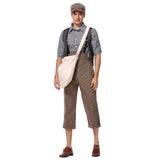 Men Halloween Newsie Cosplay Costume Fancy Stage Performance Outfit - INSWEAR