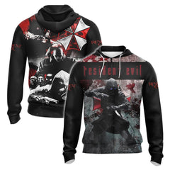 Unisex Resident Evil Printed Hoodies Cartoon Harajuku Sweatshirt Pullover Graphic Hoody - INSWEAR