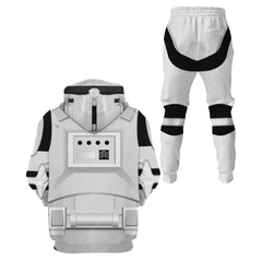 Unisex Star Wars Hoodie Pants Set Imperial Stormtrooper Cosplay Hooded Sweatshirt Sports Sweatpants Casual Streetwear - INSWEAR