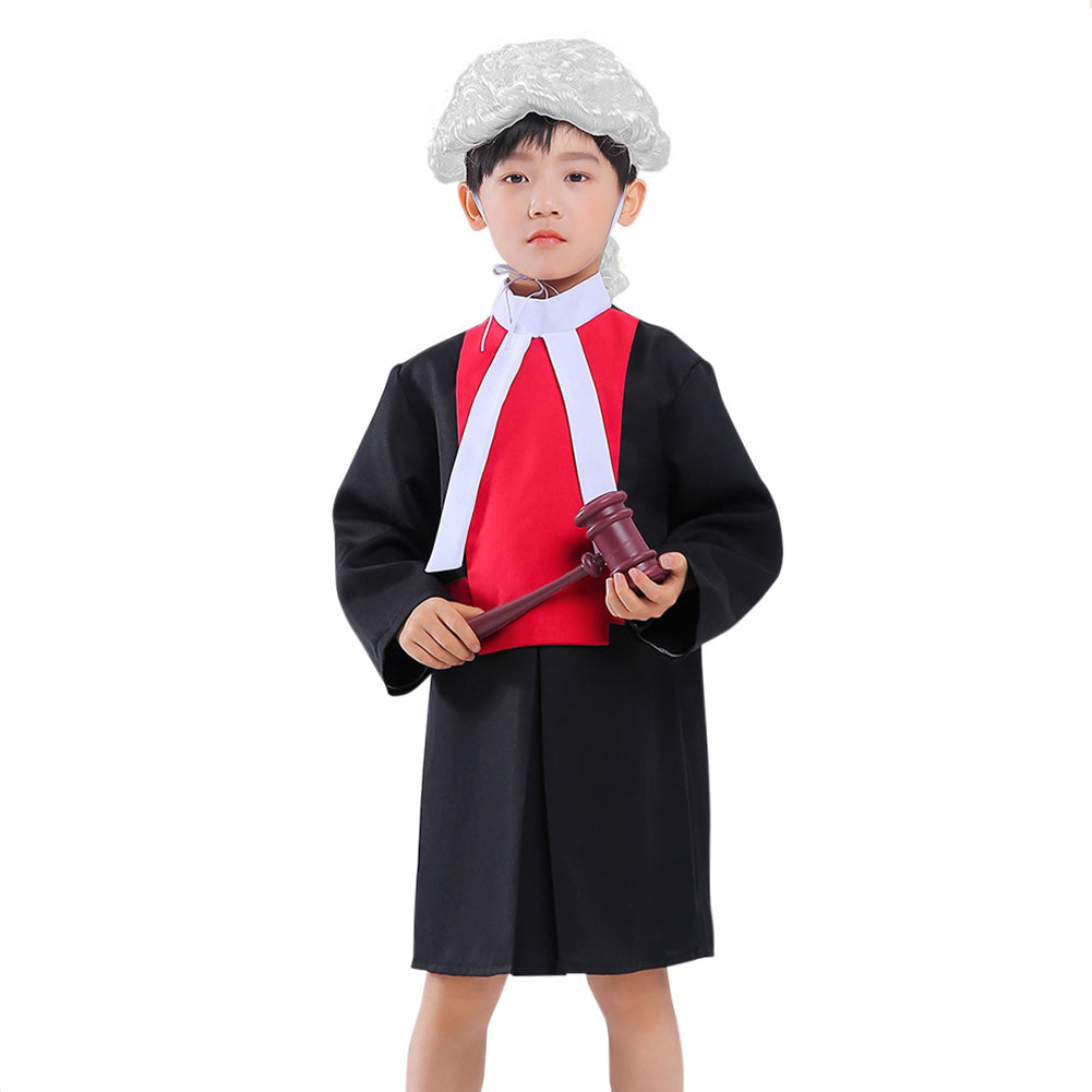 Halloween Boys Judge Role Play Costume Party Stage Performance Cosplay Outfit - INSWEAR