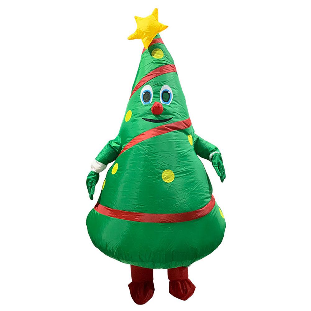 Adult Inflatable Christmas Tree Costume Halloween Fancy Dress Mascot Cosplay Party Outfits Carnival Blow Up Suit - INSWEAR