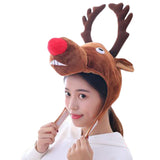 Funny Party foungsters Christmas Bun Deer Headgear Cap - INSWEAR