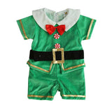 Newborn Baby Christmas Romper Costume Christmas Elf Cosplay Jumpsuit Onesie Infant Stage Performance Suits - INSWEAR