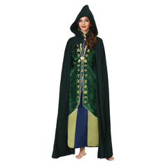 Adult Hocus Pocus 2 Winifred Sanderson Hooded Cloak Outfits Halloween Carnival Suit - INSWEAR