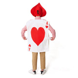 Red Heart Poker Guard Poker Kingdom Cosplay Costume Outfits Halloween Carnival Suit
