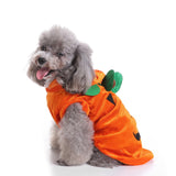 Pet Halloween Costumes Funny Pumpkin Cosplay Fleece Hoodie Coat Clothes Warm Jumpsuit Outfit Apparel - INSWEAR