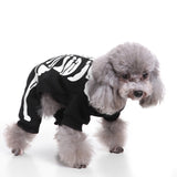 Cute Pet Skeleton Costume for Small Dogs Cats Clothes Halloween Day Party Skull Apparel - INSWEAR